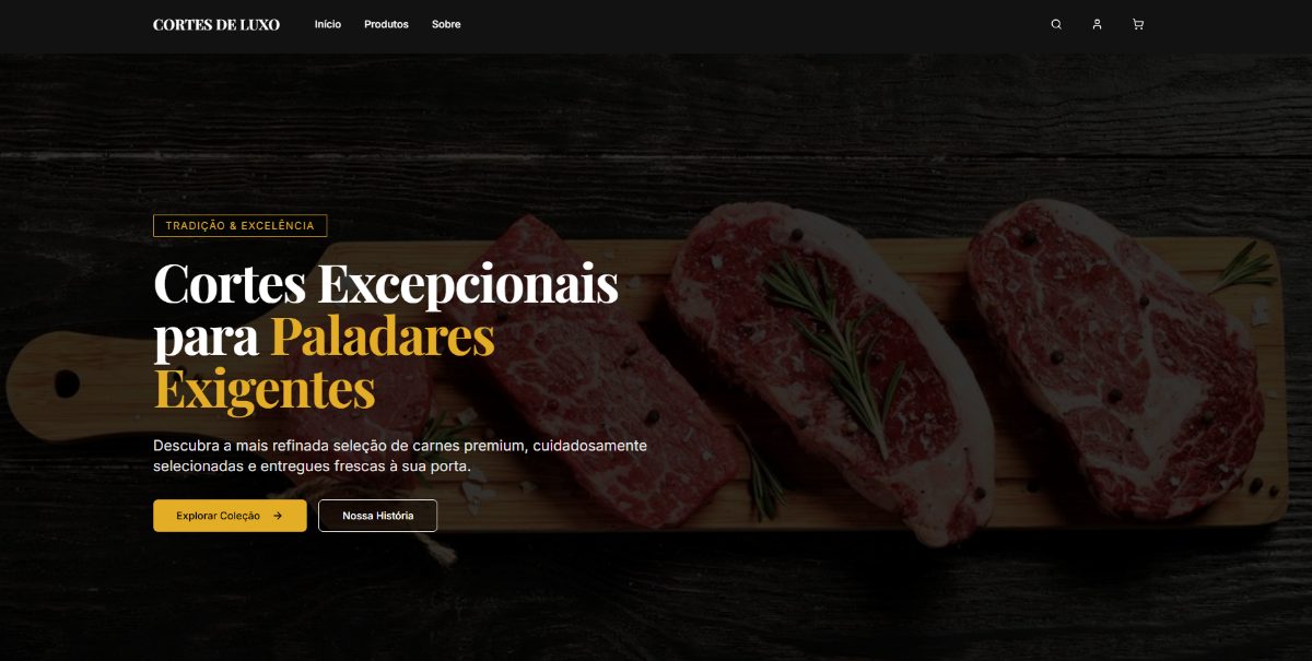Luxury Meat — projeto desenvolvido pela Axolutions